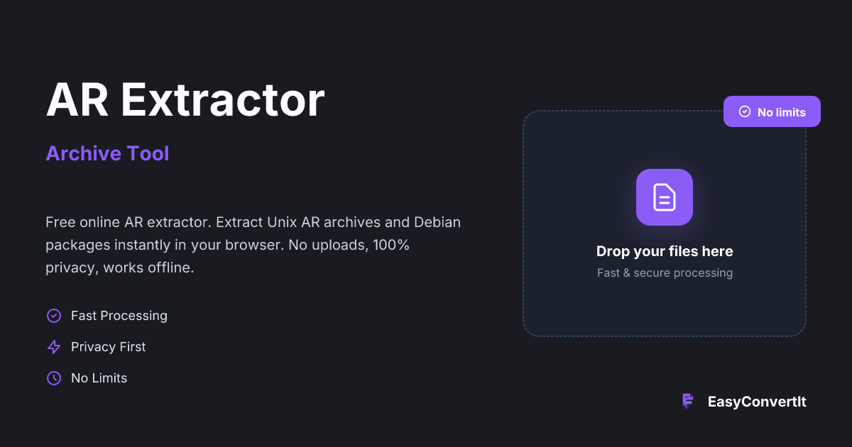 Extract AR Files Online - Unix Archive Extractor