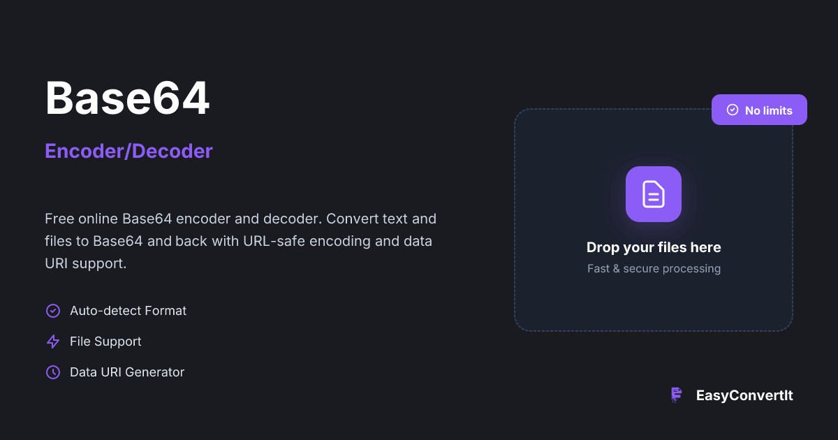 Base64 Encoder/Decoder - Encode & Decode Base64 Online