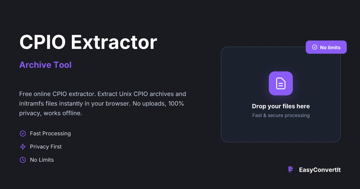 Extract CPIO Files Online - CPIO Archive Extractor