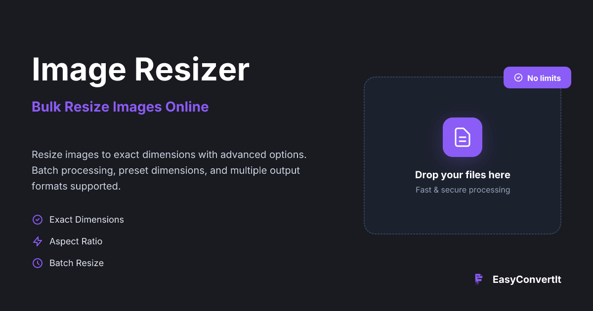 Image Resizer - Bulk Resize Images Online